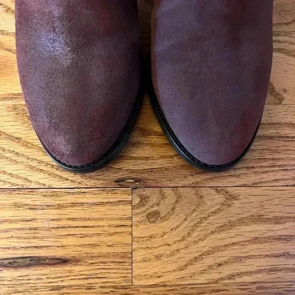 Jimmy Choo Burgundy Suede Ankle Boots Size 36 - Picture 2 of 9